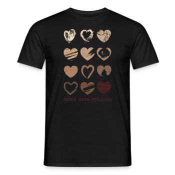 Made With Melanin For Proud African Americans - Men's T-Shirt - black - Front - AI Model Male 178 light (178cm)