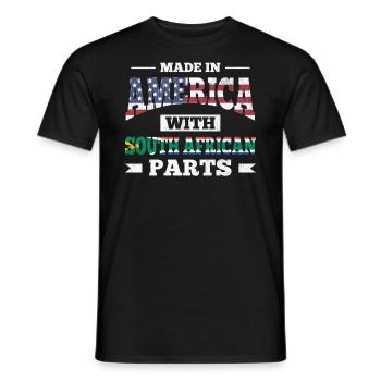 Made In America Mit Südafrikanischen Teilen Für - Männer T-Shirt - Schwarz - Vorne - AI Model Male 178 light (178cm)