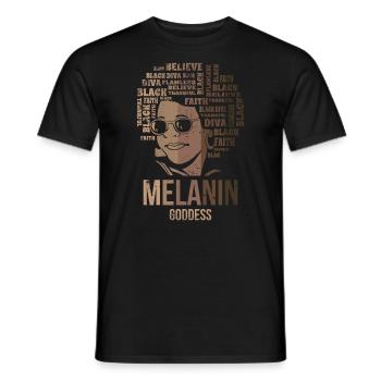Melanin Goddess For Pride African Americans - Men's T-Shirt - black - Front - AI Model Male 178 light (178cm)