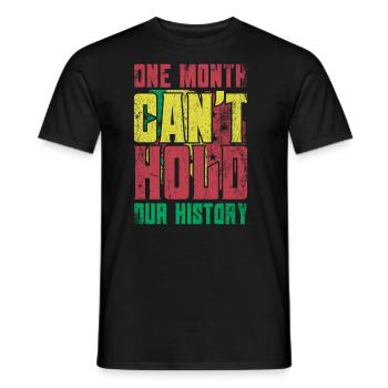 Un mois ne peut pas raconter notre histoire pour la Fierté - T-shirt homme - noir - Devant - AI Model Male 178 light (178cm)