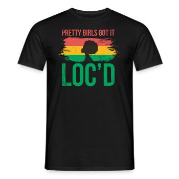 Pretty Girls Have It For The African - Men's T-Shirt - black - Front - AI Model Male 178 light (178cm)