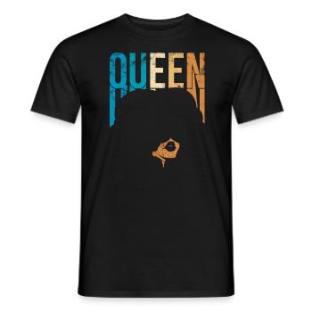Queen For Pride Black African American Woman - Men's T-Shirt - black - Front - AI Model Male 178 light (178cm)