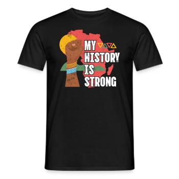 Mon histoire est forte pour la fierté - T-shirt homme - noir - Devant - AI Model Male 178 light (178cm)