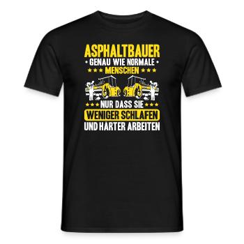 Asphaltbauer Asphaltierer Schwarzstraßenbauer - Männer T-Shirt - Schwarz - Vorne - AI Model Male 178 light (178cm)