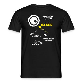 Baker Baking Baker Bakery Baking - Men's T-Shirt - black - Front - AI Model Male 178 light (178cm)
