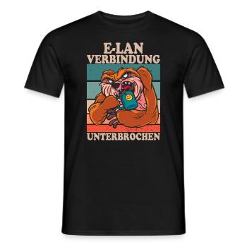 E-Lan Verbindung Unterbrochen Faultier Fans - Männer T-Shirt - Schwarz - Vorne - AI Model Male 178 light (178cm)