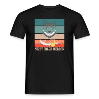 Nicht Frech Werden Design für Husky Fans - Männer T-Shirt - Schwarz - Vorne - AI Model Male 178 light (178cm)