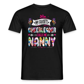 Mein Lieblings-cheerleader Nennt Mich Nanny Für - Männer T-Shirt - Schwarz - Vorne - AI Model Male 178 light (178cm)