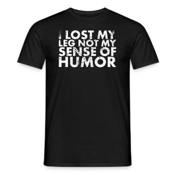 Ich Habe Mein Bein Verloren, Nicht Meinen Sinn Für - Männer T-Shirt - Schwarz - Vorne - AI Model Male 178 light (178cm)