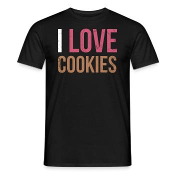 J’adore les biscuits pour les boulangers ou les amateurs de pâtisserie - T-shirt homme - noir - Devant - AI Model Male 178 light (178cm)