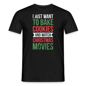 Je veux juste faire des biscuits et pour les boulangers ou - T-shirt homme - noir - Devant - AI Model Male 178 light (178cm)