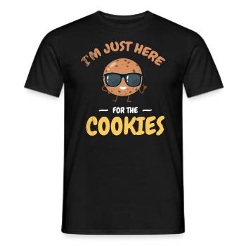 Je ne suis qu’à cause des biscuits à boulanger ou à cuire - T-shirt homme - noir - Devant - AI Model Male 178 light (178cm)