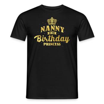 Nanny The Birthday Princess For - Men's T-Shirt - black - Front - AI Model Male 178 light (178cm)