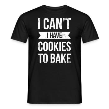 Je ne peux pas avoir de biscuits au boulanger ou au four - T-shirt homme - noir - Devant - AI Model Male 178 light (178cm)