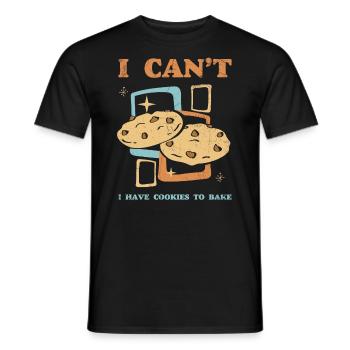 I Can't Have Cookies For Baking Or Baking - Men's T-Shirt - black - Front - AI Model Male 178 light (178cm)