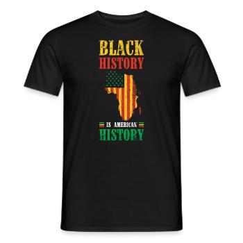 Schwarze Geschichte Ist Amerikanische Geschichte - Männer T-Shirt - Schwarz - Vorne - AI Model Male 178 light (178cm)