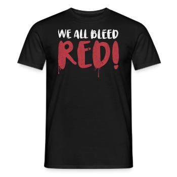 We all bleed red for the proud African-American - Men's T-Shirt - black - Front - AI Model Male 178 light (178cm)
