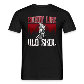 Norse Viking Mythology Drinking Design for Viking - Men's T-Shirt - black - Front - AI Model Male 178 light (178cm)