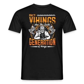 Conception de la mythologie viking nordique pour les guerriers vikings - T-shirt homme - noir - Devant - AI Model Male 178 light (178cm)