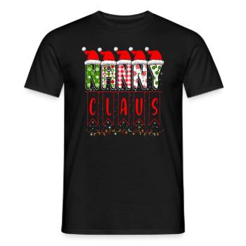 Nanny Claus Weihnachtsmützen Für Großmutter Oma - Männer T-Shirt - Schwarz - Vorne - AI Model Male 178 light (178cm)