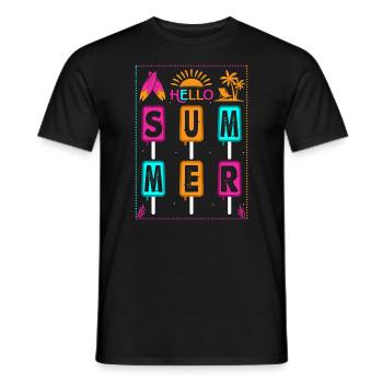 Hello Summer Beach Design pour Frozen Sweet Fan - T-shirt homme - noir - Devant - AI Model Male 178 light (178cm)