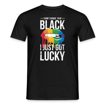 Je n’ai pas choisi de devenir noir - T-shirt homme - noir - Devant - AI Model Male 178 light (178cm)