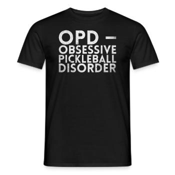 Opd-obsessive Pickleball Für Pickleball-spieler - Männer T-Shirt - Schwarz - Vorne - AI Model Male 178 light (178cm)
