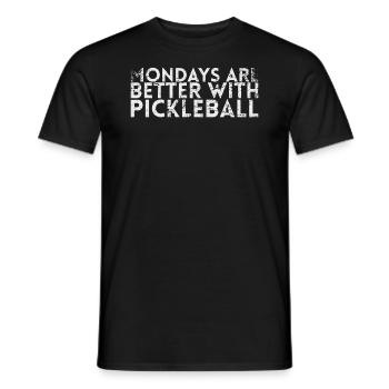 Assembly are better for pickleball players or - Men's T-Shirt - black - Front - AI Model Male 178 light (178cm)