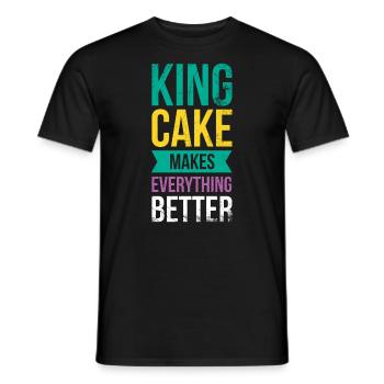 King Cake Makes Everything Better for Baker Or - Men's T-Shirt - black - Front - AI Model Male 178 light (178cm)