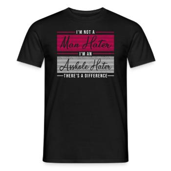 Je ne suis pas un haïsseur d’hommes, je suis un - T-shirt homme - noir - Devant - AI Model Male 178 light (178cm)