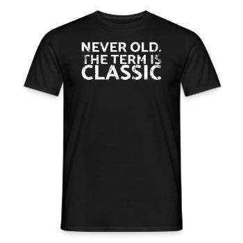 Never Old Der Begriff Ist Für Muscle-car-besitzer - Männer T-Shirt - Schwarz - Vorne - AI Model Male 178 light (178cm)