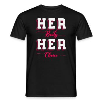 Votre corps Son choix Design pour les féministes - T-shirt homme - noir - Devant - AI Model Male 178 light (178cm)