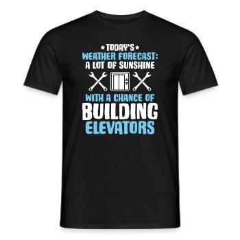 Elevator Fitter Elevator Mechanic Elevator Mechanic - Men's T-Shirt - black - Front - AI Model Male 178 light (178cm)