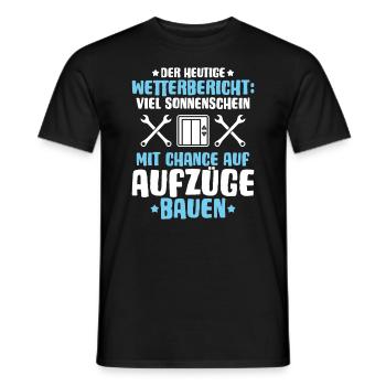 Aufzugsmonteur Aufzugsmechaniker Elevator Mechanic - Männer T-Shirt - Schwarz - Vorne - AI Model Male 178 light (178cm)