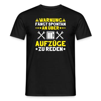 Elevator Fitter Elevator Mechanic Elevator Mechanic - Men's T-Shirt - black - Front - AI Model Male 178 light (178cm)