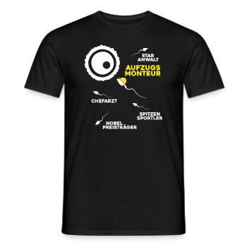 Aufzugsmonteur Aufzugsmechaniker Elevator Mechanic - Männer T-Shirt - Schwarz - Vorne - AI Model Male 178 light (178cm)