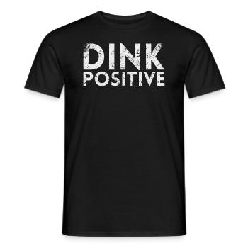 Dink positif pour les joueurs de pickleball ou - T-shirt homme - noir - Devant - AI Model Male 178 light (178cm)