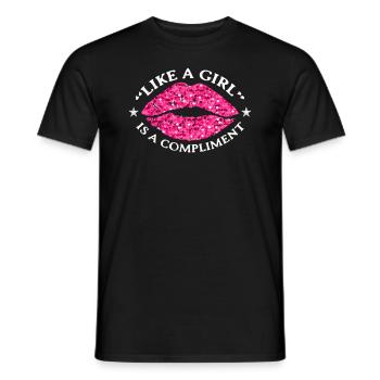 Like a Girl est un compliment pour les féministes - T-shirt homme - noir - Devant - AI Model Male 178 light (178cm)