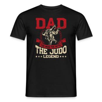 Dad The Man The Myth The Judo Legend Design For - Men's T-Shirt - black - Front - AI Model Male 178 light (178cm)