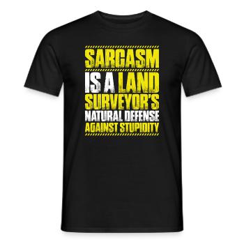 Vermessungstechniker Vermesser Land Surveyor - Men's T-Shirt - black - Front - AI Model Male 178 light (178cm)