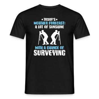 Vermessungstechniker Vermesser Land Surveyor - Men's T-Shirt - black - Front - AI Model Male 178 light (178cm)