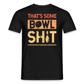 Bowl Design For Bowler Bowling Team Player Sport - Men's T-Shirt - black - Front - AI Model Male 178 light (178cm)