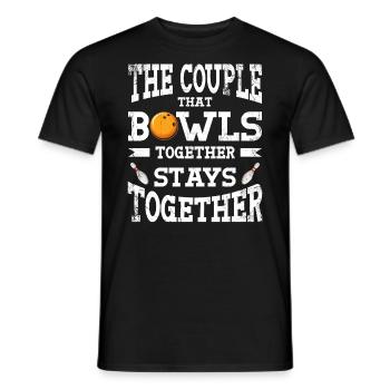 Bowl Design For Bowler Bowling Team Player Sport - Men's T-Shirt - black - Front - AI Model Male 178 light (178cm)
