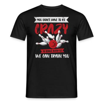 Conception de bol pour Bowler Bowling Player Sport - T-shirt homme - noir - Devant - AI Model Male 178 light (178cm)
