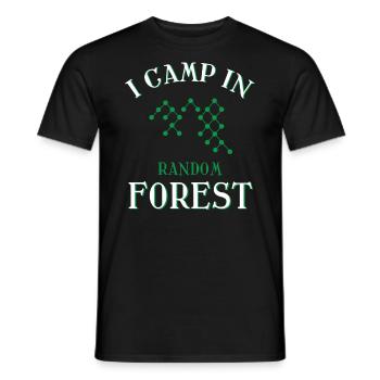 I Campe In Random Forest Design For - Men's T-Shirt - black - Front - AI Model Male 178 light (178cm)