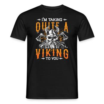 Conception de la mythologie viking nordique pour les guerriers vikings - T-shirt homme - noir - Devant - AI Model Male 178 light (178cm)