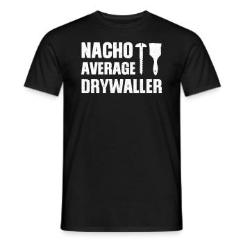 Conception de cloison sèche moyenne Nacho pour les cloisons sèches - T-shirt homme - noir - Devant - AI Model Male 178 light (178cm)