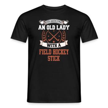 Field Hockey Hockey Player Feldhockey Opa - Männer T-Shirt - Schwarz - Vorne - AI Model Male 178 light (178cm)