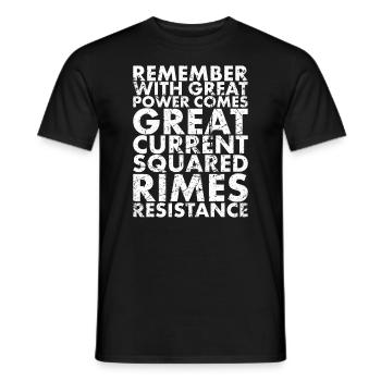 Denken Sie Daran, Mit Großer Kraft Kommt Für - Männer T-Shirt - Schwarz - Vorne - AI Model Male 178 light (178cm)