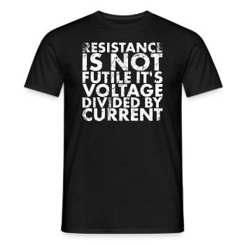 Widerstand Ist Nicht Zwecklos, Es Ist Für Lineman - Männer T-Shirt - Schwarz - Vorne - AI Model Male 178 light (178cm)